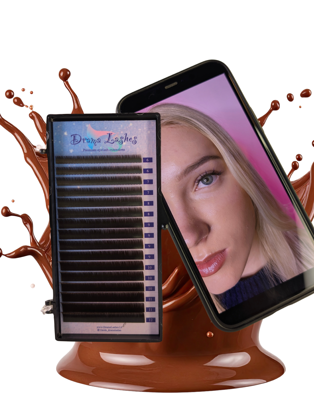 Drama Lashes šviesiai rudos blakstienos